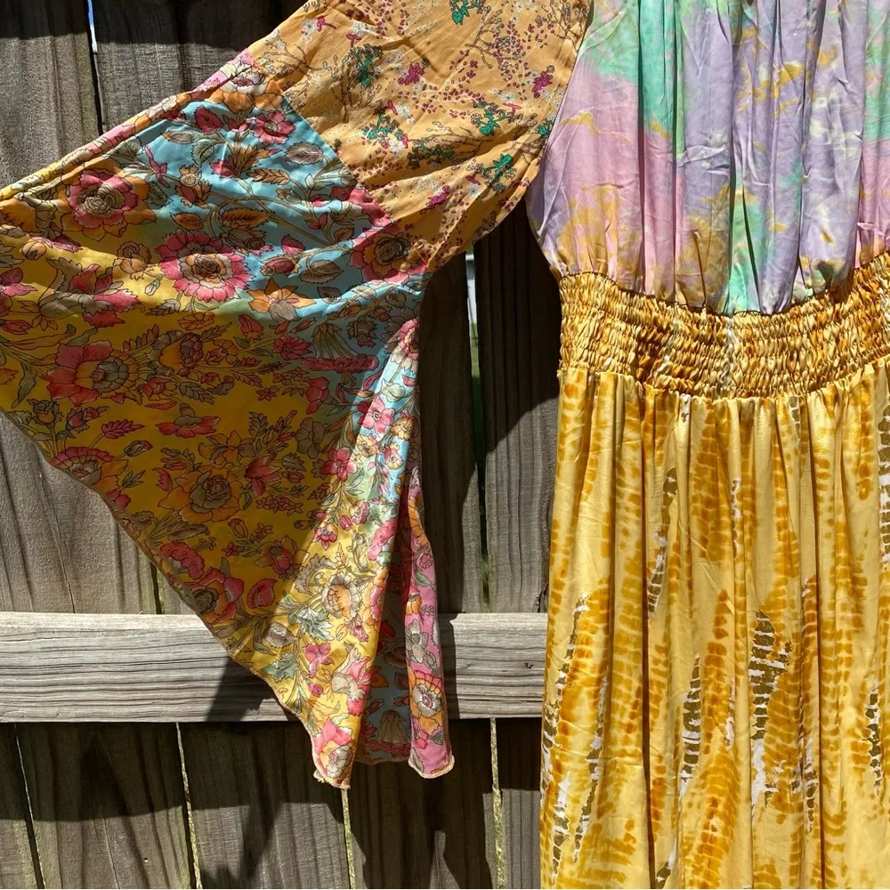 Earthbound Floral Multicolor Maxi Dress - Picture 3 of 8